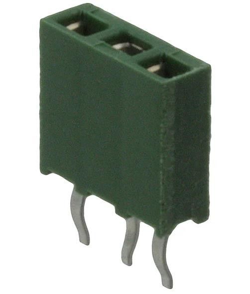 215297-3 3 Conector de recipiente de posição 0,100 &quot; (2,54 mm) através do buraco de ouro