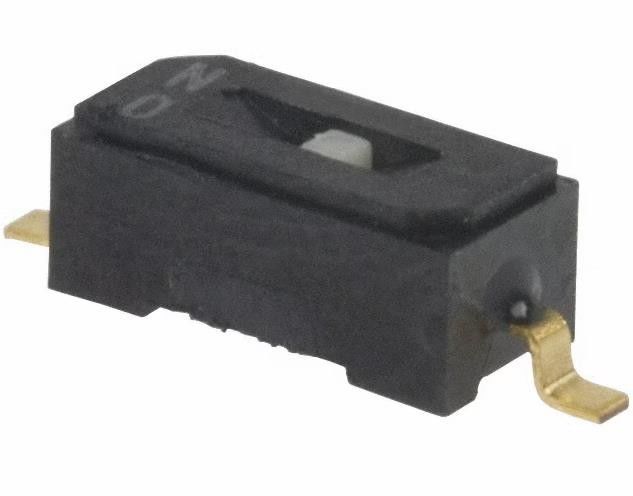 CHS-01TB Interruptores DIP SPST 1 posição Actuador de deslizamento de superfície montado 100mA 6VDC